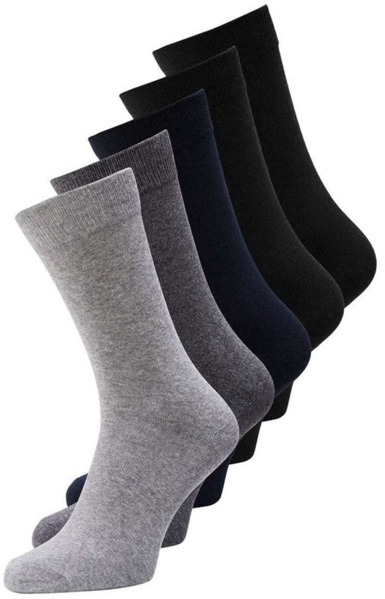 JACK & JONES Ponožky 'Jens'  námornícka modrá / sivá / tmavosivá / čierna