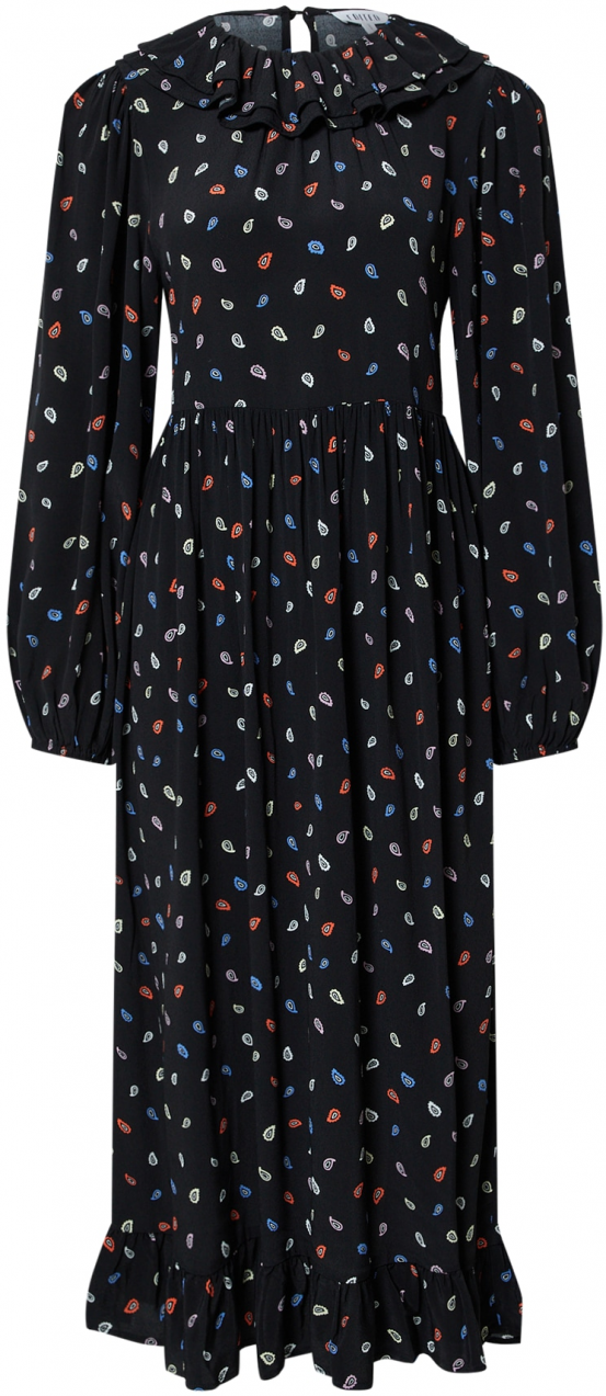 EDITED Šaty 'Diego'  svetlomodrá / pastelovo fialová / oranžovo červená / čierna / biela