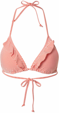 BeckSöndergaard Bikinový top  oranžovo červená / biela