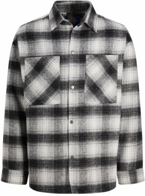 JACK & JONES Prechodná bunda 'Bane'  antracitová / svetlosivá / biela
