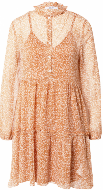 ABOUT YOU Košeľové šaty 'Luana'  pastelovo oranžová / biela