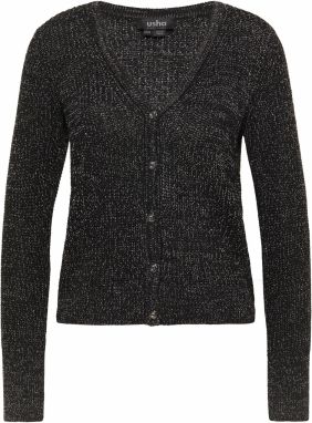 usha BLACK LABEL Kardigán  striebornosivá / čierna