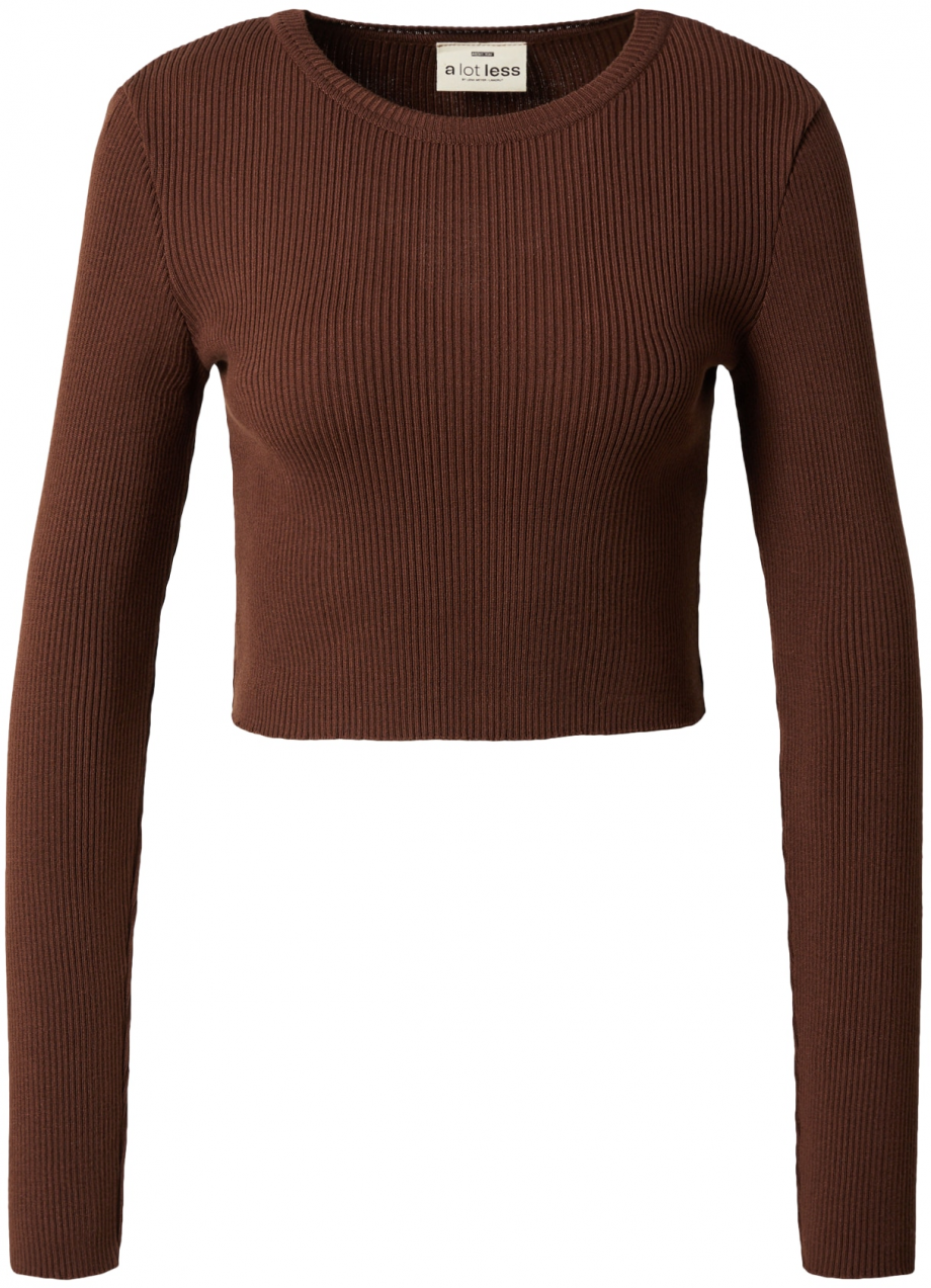 A LOT LESS Tričko 'Ina'  čokoládová