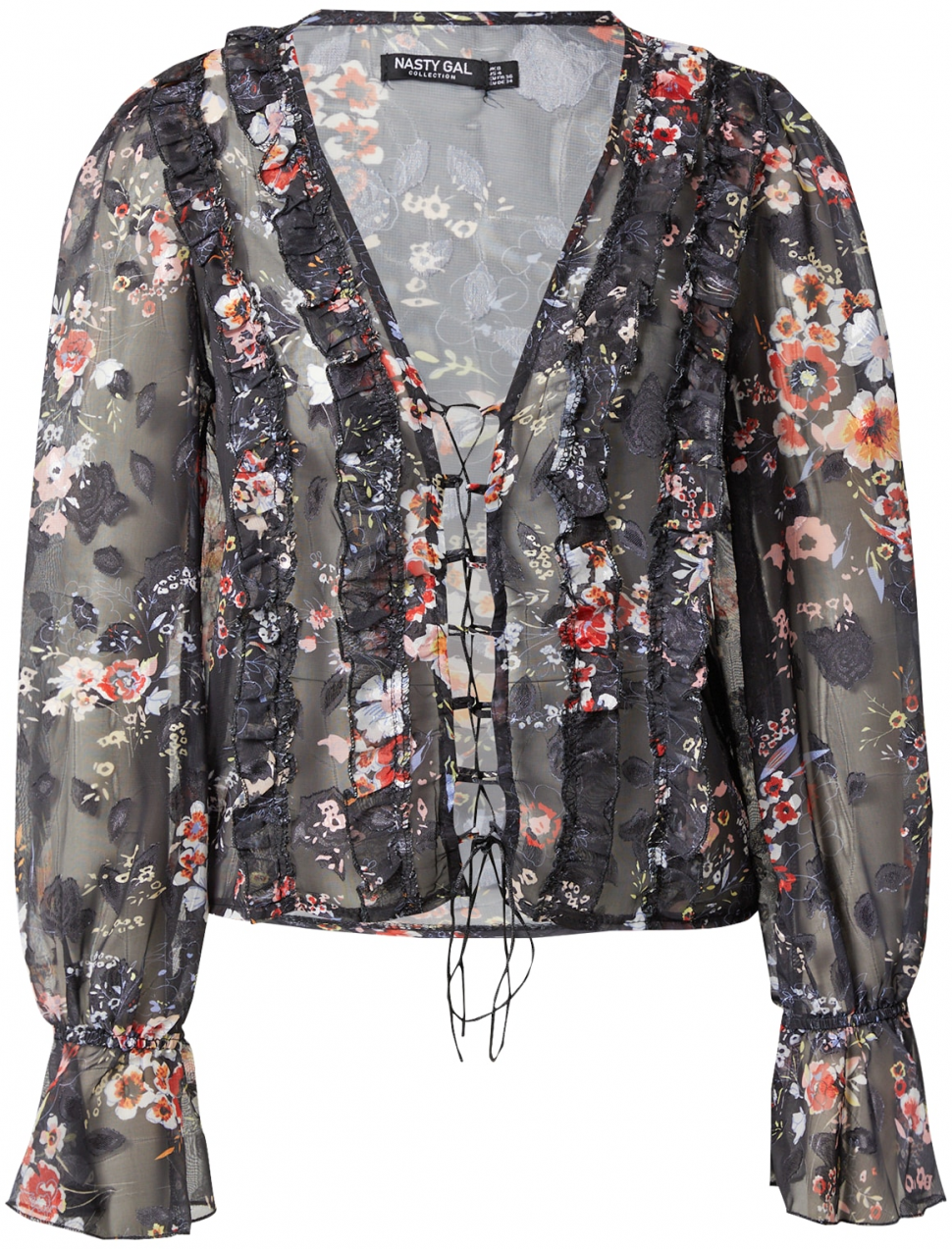 Nasty Gal Blúzka 'Your Game'  zmiešané farby / čierna