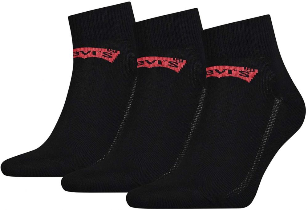 LEVI'S ® Ponožky  červená / čierna