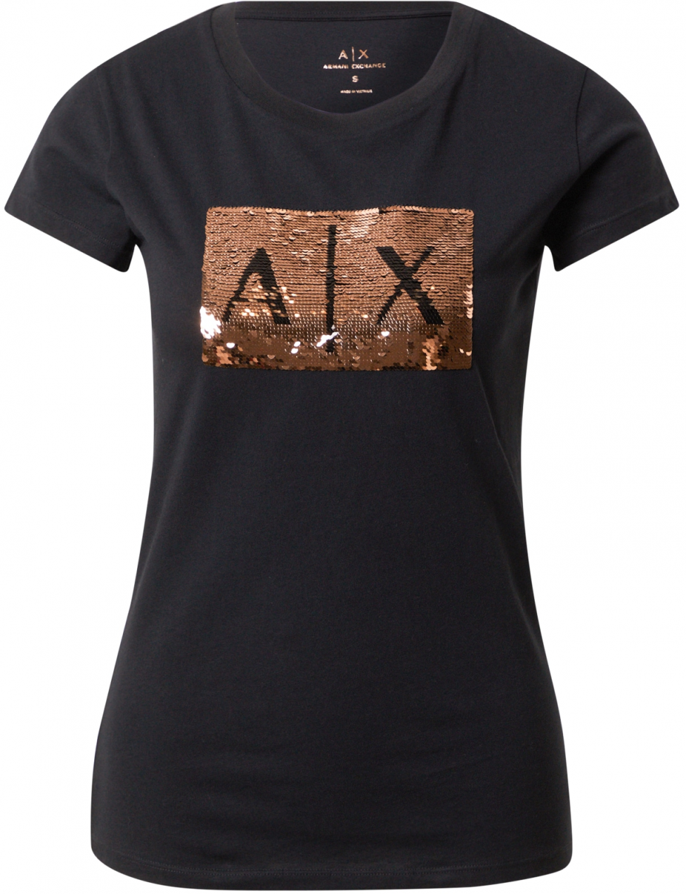 ARMANI EXCHANGE Tričko  medená / čierna