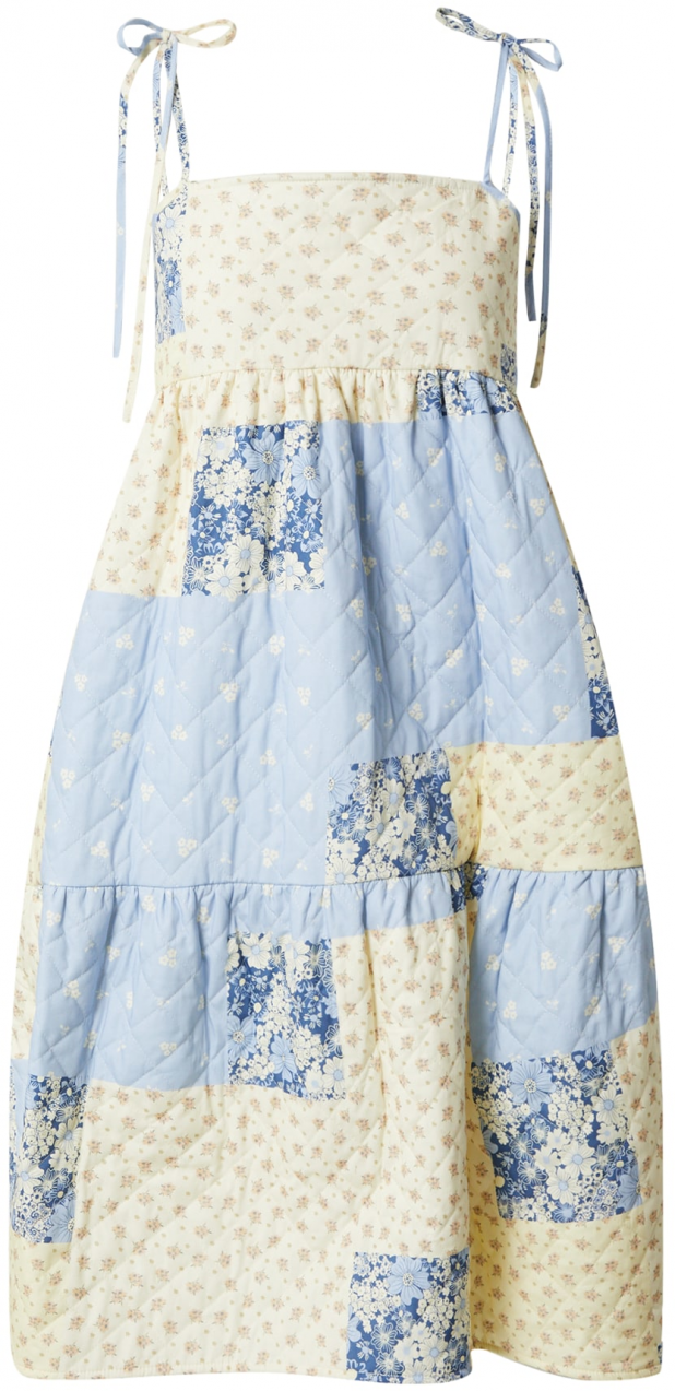 EDITED Šaty 'Delila'  béžová / krémová / námornícka modrá / svetlomodrá