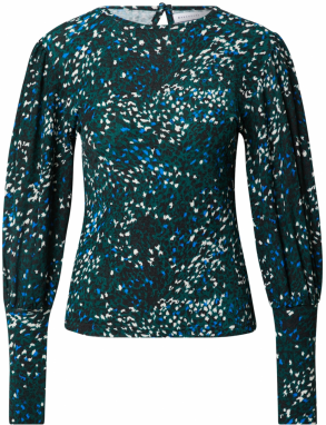 Warehouse Tričko  krémová / azúrová / smaragdová / čierna