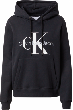 Calvin Klein Jeans Mikina  čierna / biela