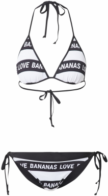 DELICATELOVE Bikiny 'Jil Bananas'  čierna / biela