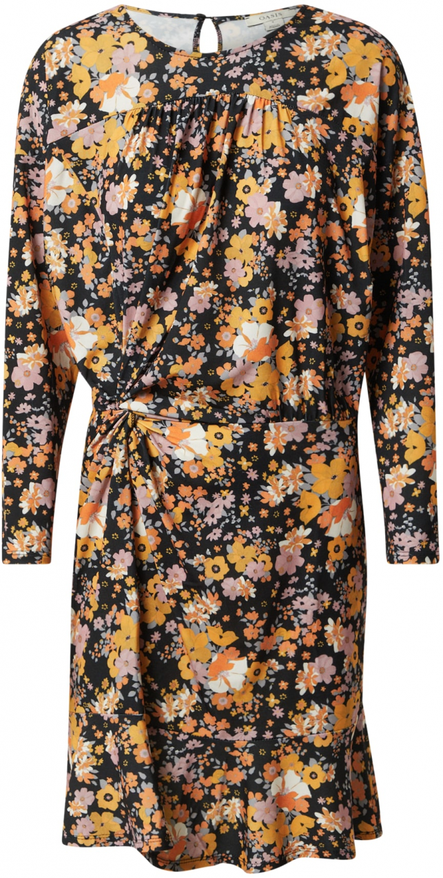 Oasis Šaty 'Slinky'  sivá / oranžová / pastelovo ružová / čierna / biela