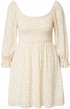 HOLLISTER Šaty 'EMEA'  zlatá žltá / pastelovo žltá / sivá / pastelovo oranžová