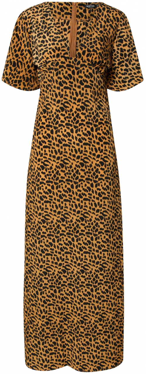 Nasty Gal Šaty  koňaková / čierna