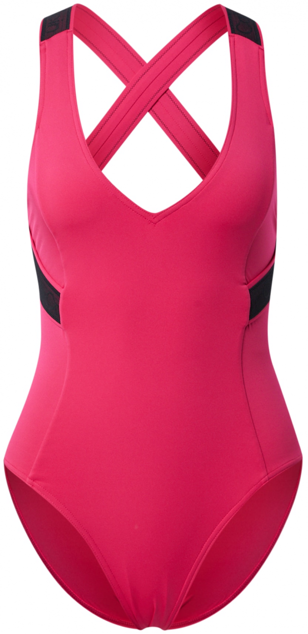 Calvin Klein Swimwear Jednodielne plavky 'Plunge One Piece'  ružová / čierna