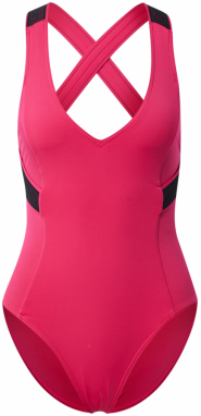 Calvin Klein Swimwear Jednodielne plavky 'Plunge One Piece'  ružová / čierna