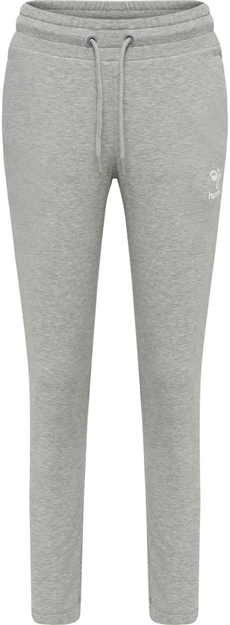 Hummel Športové nohavice 'Noni 2.0'  sivá melírovaná / biela