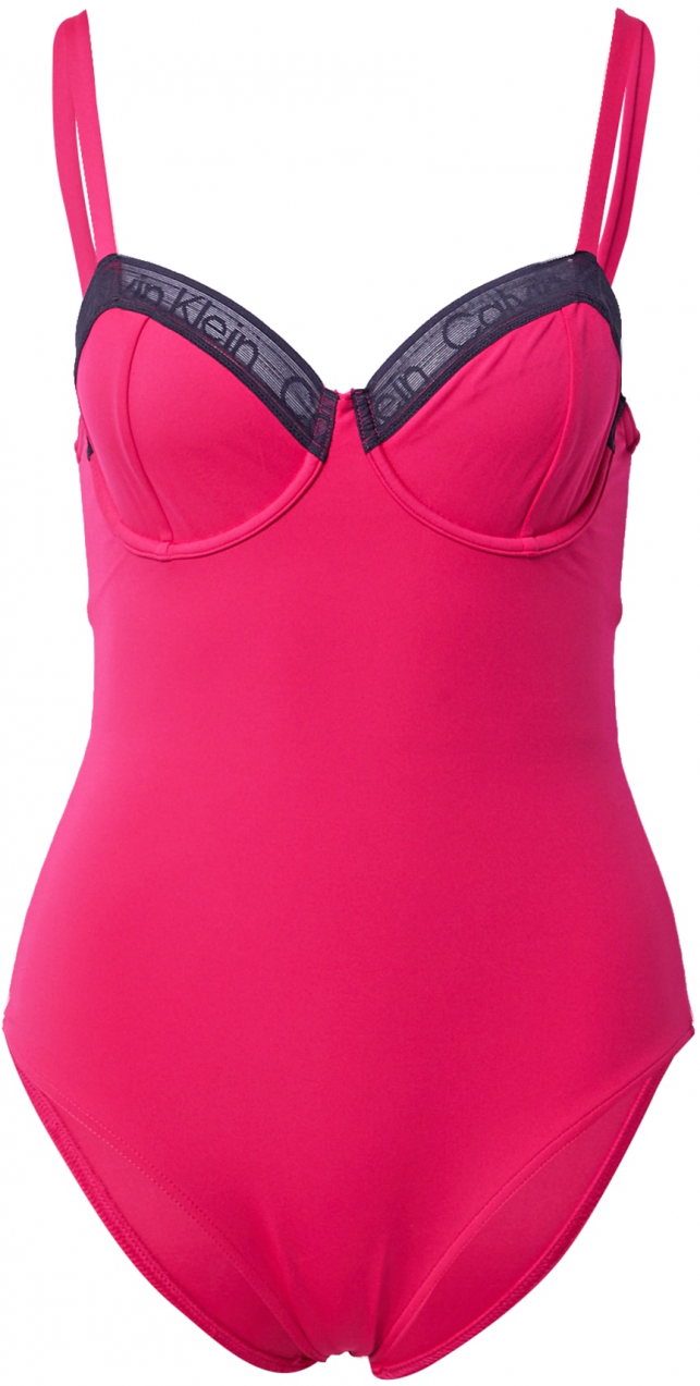 Calvin Klein Swimwear Jednodielne plavky  námornícka modrá / ružová