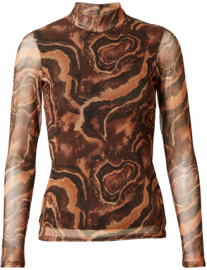 Warehouse Tričko  hnedá / pueblo / svetlohnedá