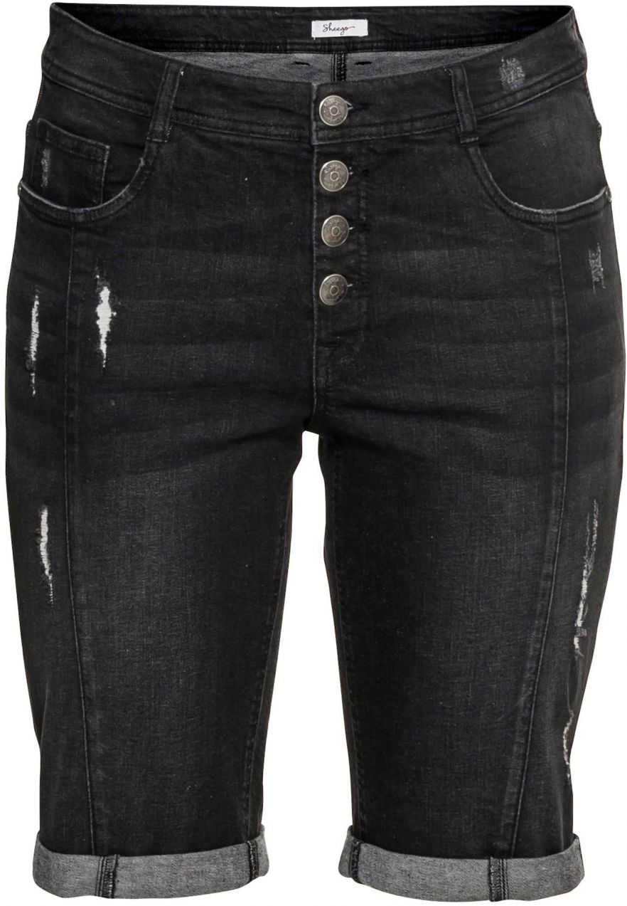 SHEEGO Džínsy  čierny denim