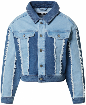 NEON & NYLON Prechodná bunda 'FREYA MALIBU'  modrá denim / tmavomodrá
