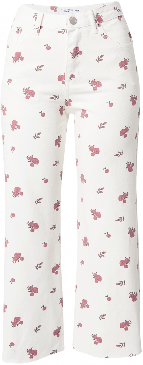 GLAMOROUS Džínsy  jablková / staroružová / biela