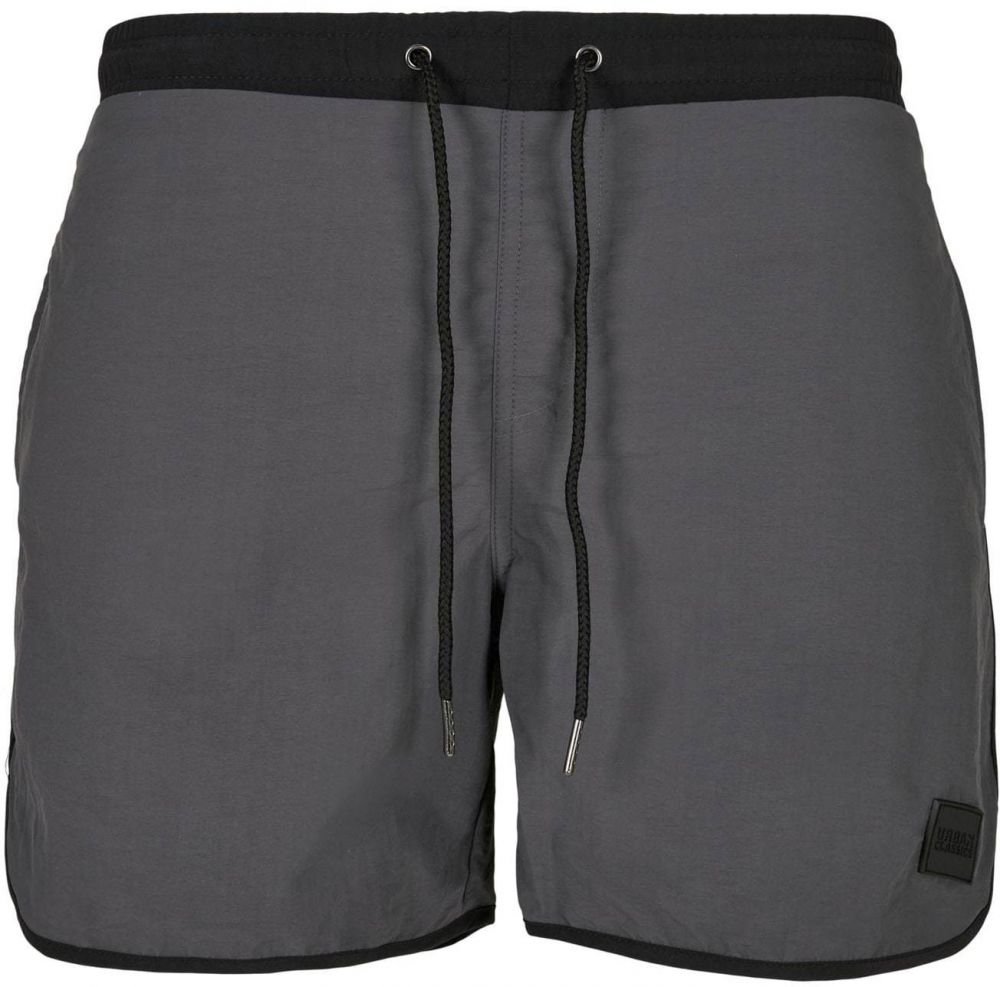 Urban Classics Plavecké šortky  tmavosivá / čierna