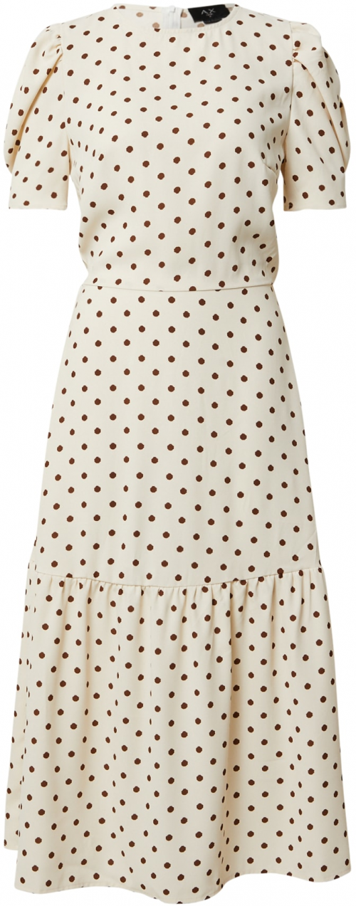 AX Paris Šaty  krémová / čokoládová