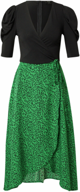 AX Paris Šaty  zelená / čierna