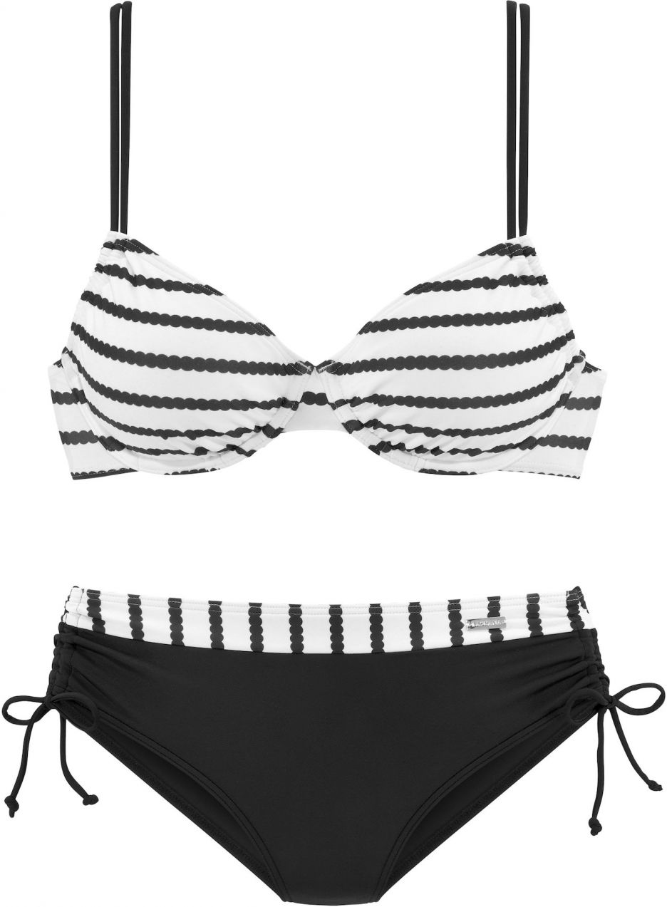 LASCANA Bikiny  čierna / biela
