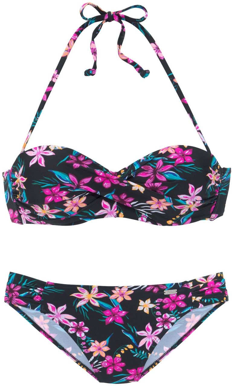 BUFFALO Bikiny  tyrkysová / smaragdová / broskyňová / fuksia / čierna