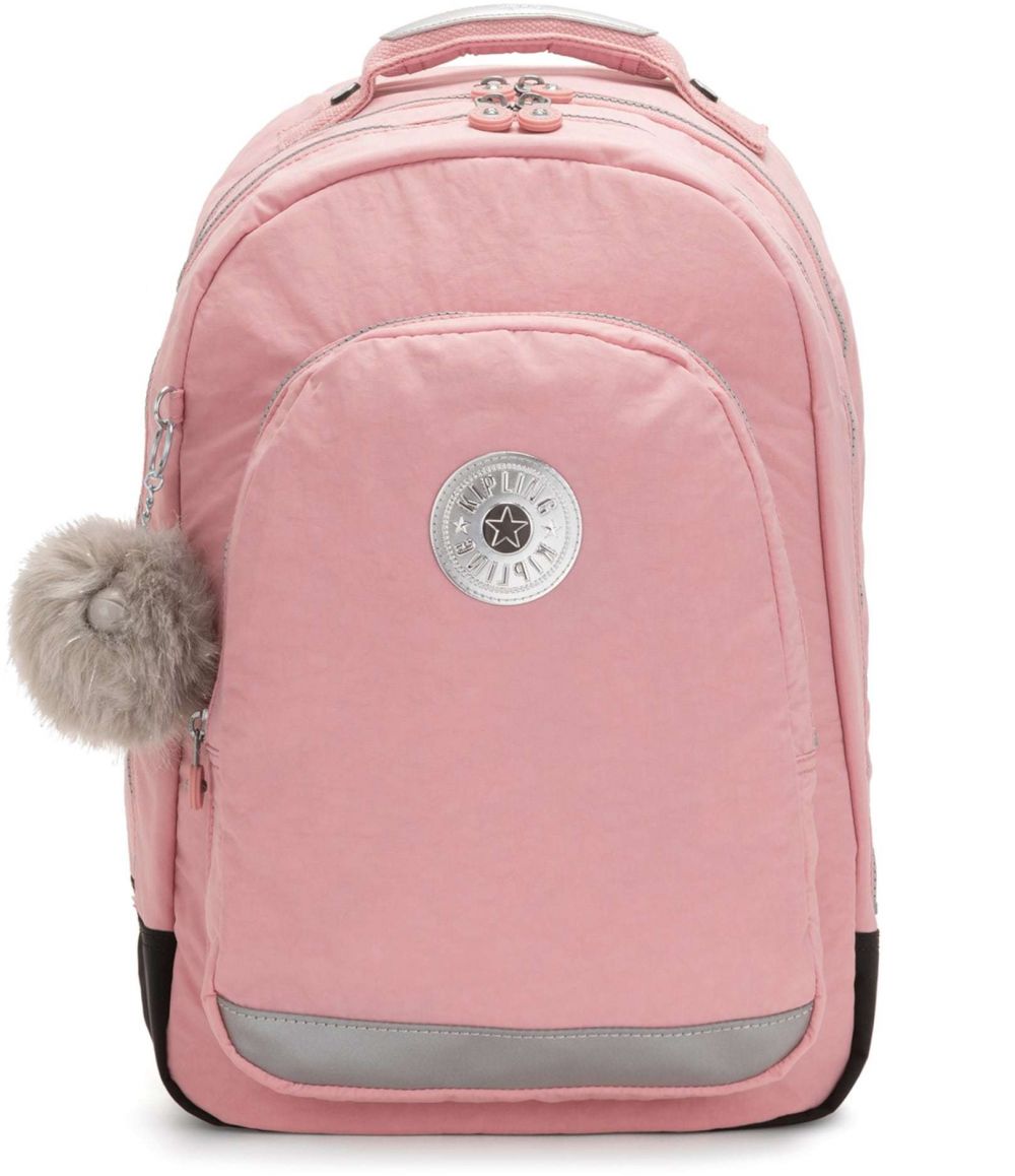 KIPLING Batoh 'Back to School Class Room'  sivá / svetloružová / čierna / strieborná
