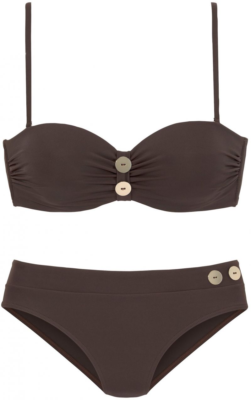 VIVANCE Bikiny  hnedá / pastelovo ružová