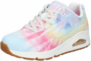 SKECHERS Nízke tenisky 'UNO - HYPED HIPPIE'  svetlomodrá / žltá / ružová / biela