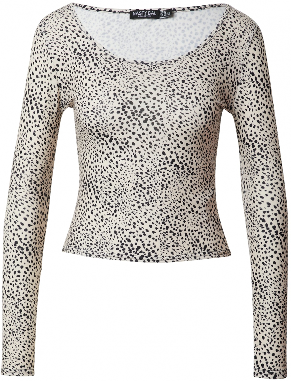 Nasty Gal Tričko  béžová / čierna