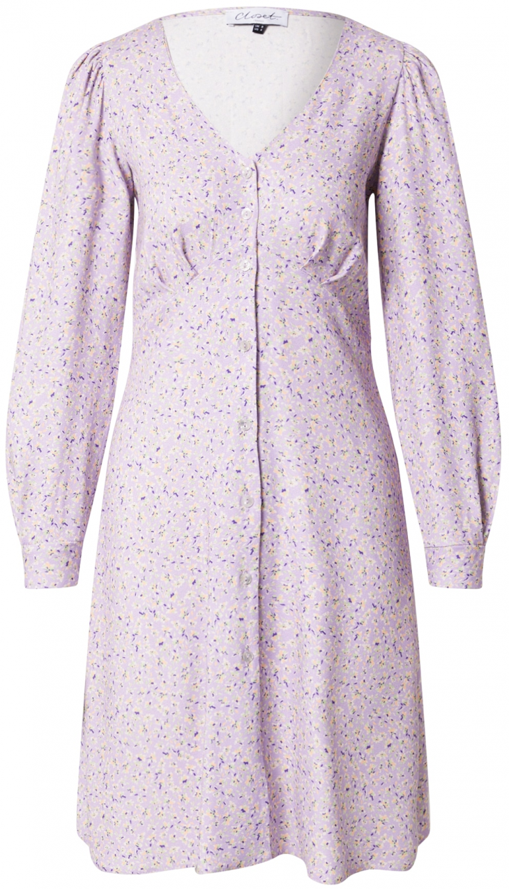 Closet London Košeľové šaty  jablková / orgovánová / tmavofialová / marhuľová / biela