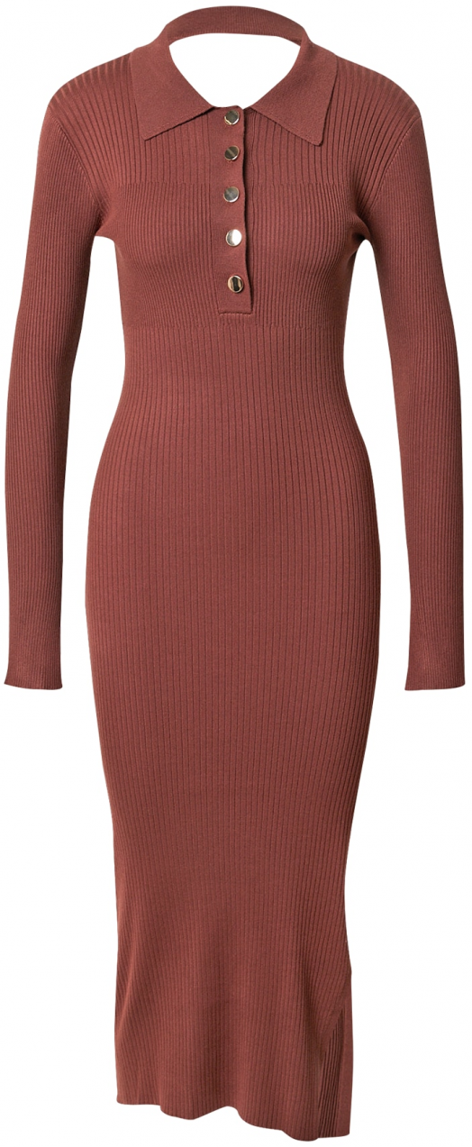 Warehouse Pletené šaty  gaštanová