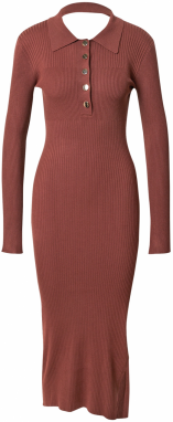 Warehouse Pletené šaty  gaštanová