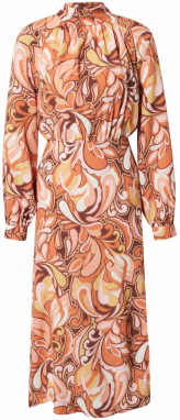 Nasty Gal Košeľové šaty  hnedá / karí / broskyňová / staroružová / vaječná škrupina