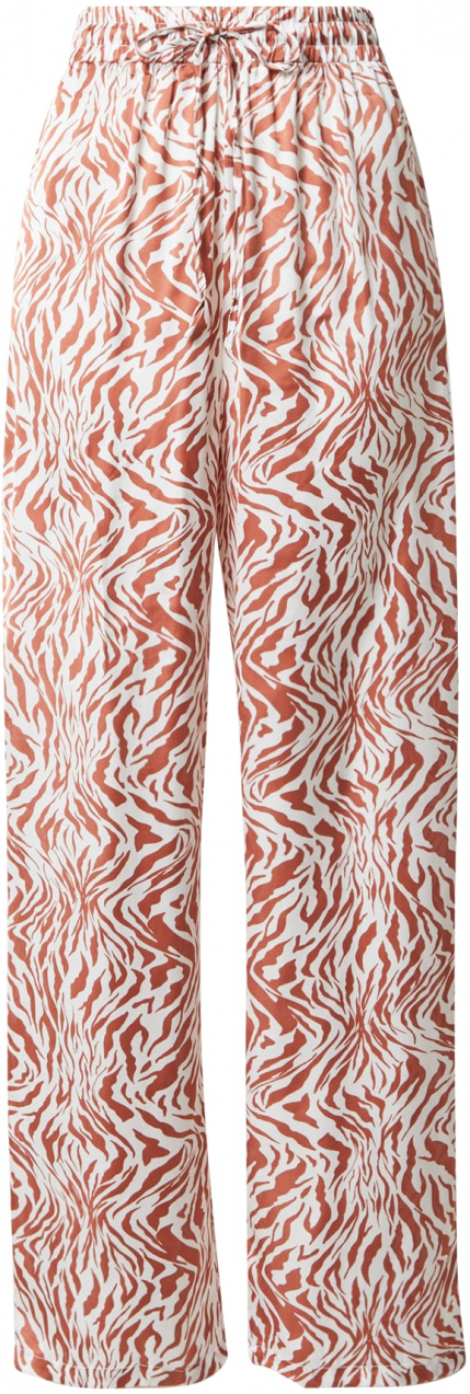 GLAMOROUS Nohavice  koňaková / biela