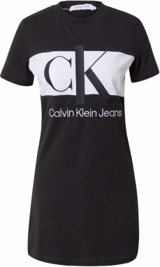 Calvin Klein Jeans Šaty  čierna / biela