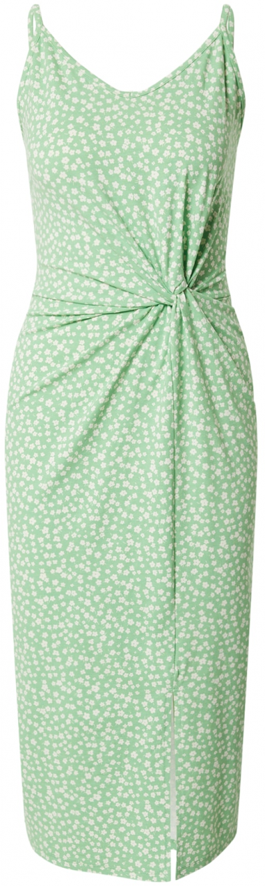 EDITED Šaty 'Maxine'  svetlozelená / biela