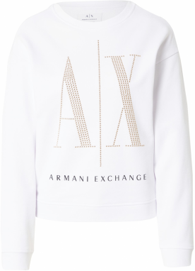 ARMANI EXCHANGE Mikina  zlatá / čierna / biela