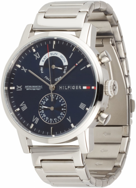 TOMMY HILFIGER Analógové hodinky  tmavomodrá / strieborná