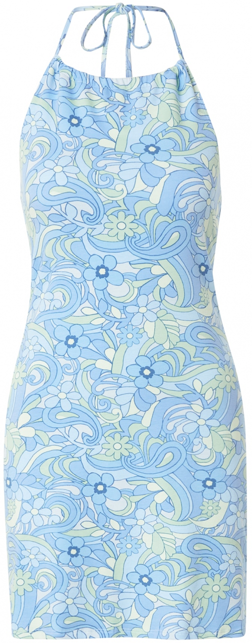 HOLLISTER Letné šaty  modrá / azúrová / svetlomodrá / pastelovo zelená / biela