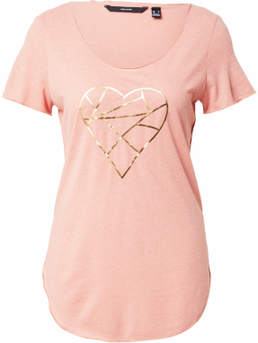 VERO MODA Tričko 'LUA'  zlatá / ružová