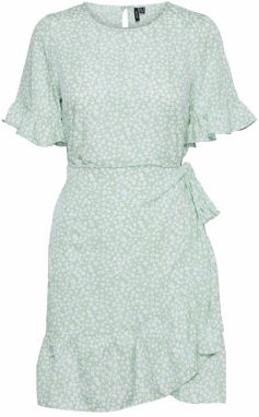 VERO MODA Šaty 'Henna'  mätová / biela