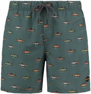 Shiwi Plavecké šortky 'Go Fish'  svetlomodrá / zelená / svetločervená