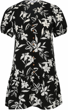 Dorothy Perkins Petite Košeľové šaty  čierna / prírodná biela
