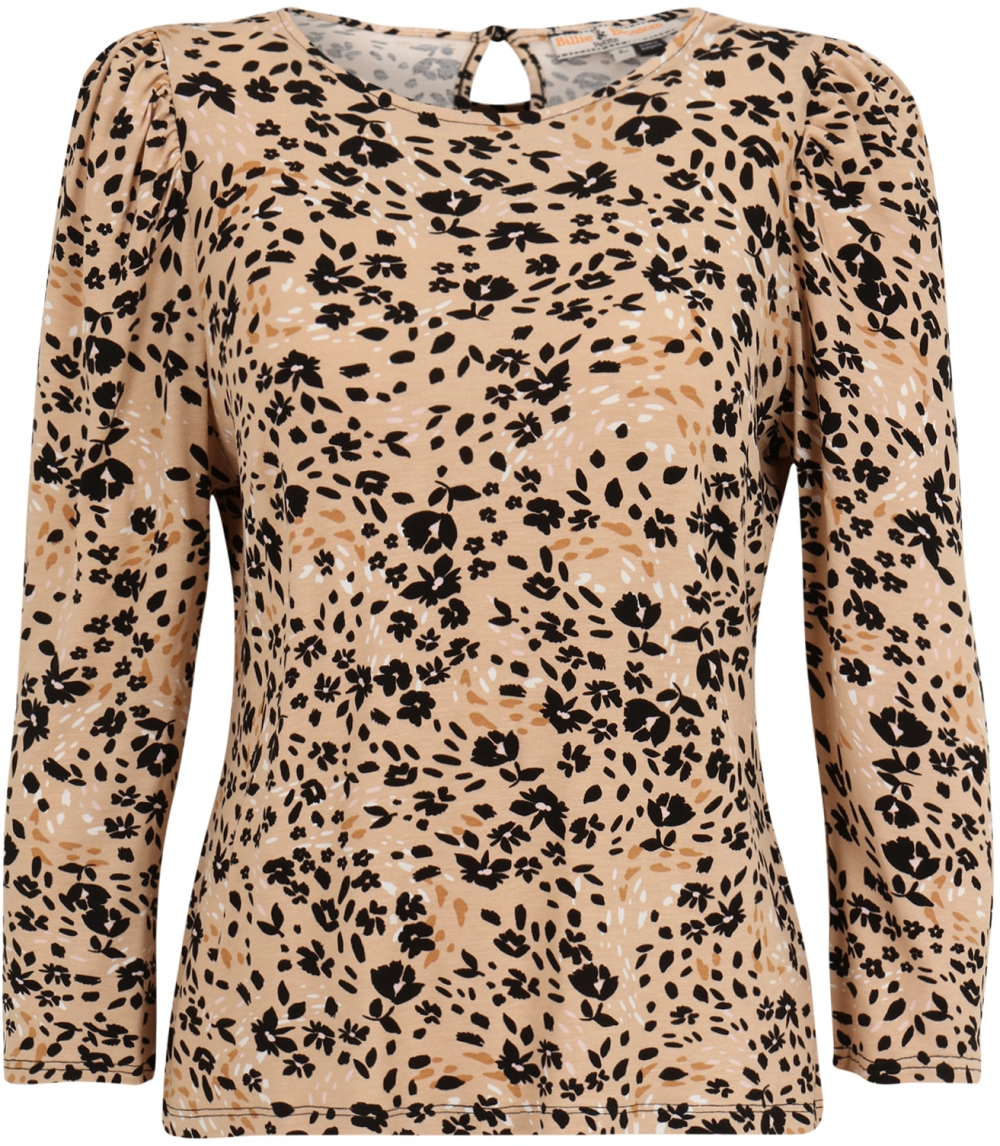 Dorothy Perkins Petite Tričko  tmavobéžová / svetlohnedá / čierna / biela