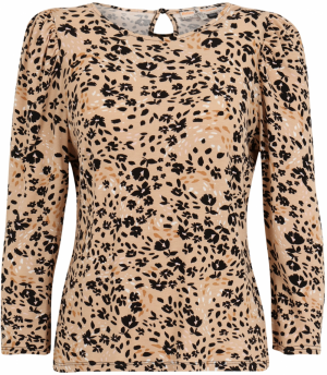 Dorothy Perkins Petite Tričko  tmavobéžová / svetlohnedá / čierna / biela